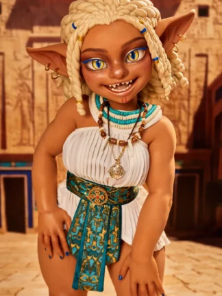 ตุ๊กตายางซิลิโคน Mini Doll 70cm- Climax Doll Goblin Girl Mini Sex Doll Si70 AT Kaela(Suntan) | CLM Classic - Image 3