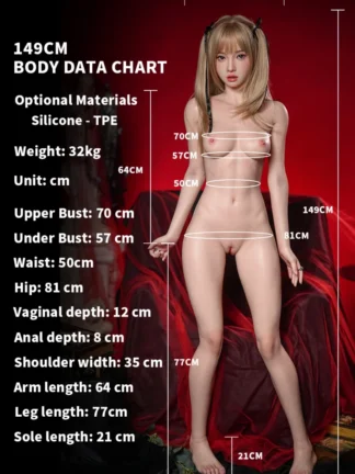 ตุ๊กตายางซิลิโคนทั้งตัว 149cm-JIUSHENG Silicone149cm B Cup #96B Shio(Full Real Skin Texture with ROS) - Image 2