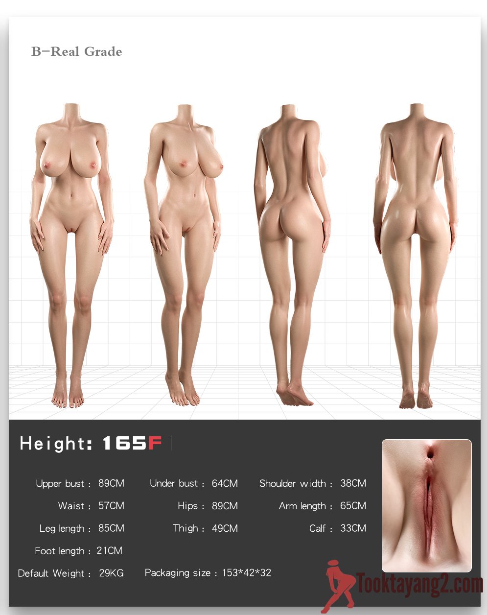 ตุ๊กตายางซิลิโคนทั้งตัว 165cm - 165cm F Cup Doll Senior Green Snake【Aoi】ROS Head 2.0 with Realistic Skin Texture - Image 2